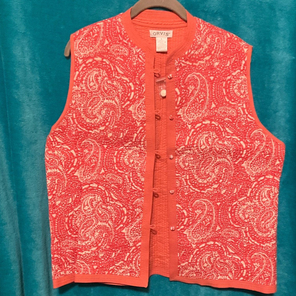 New Ladies Orvis Reversible Vest Size Large